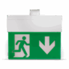 Signalling luminaires for escape routes, compact and flexible