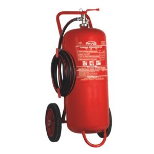 FIRE EXTINGUISHER; TROLLEY, 25 LT, FOAM, RAL3000 PAINTED