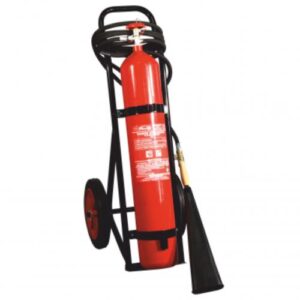FIRE EXTINGUISHER; TROLLEY, 10 KG, CO₂, RAL3000 PAINTED